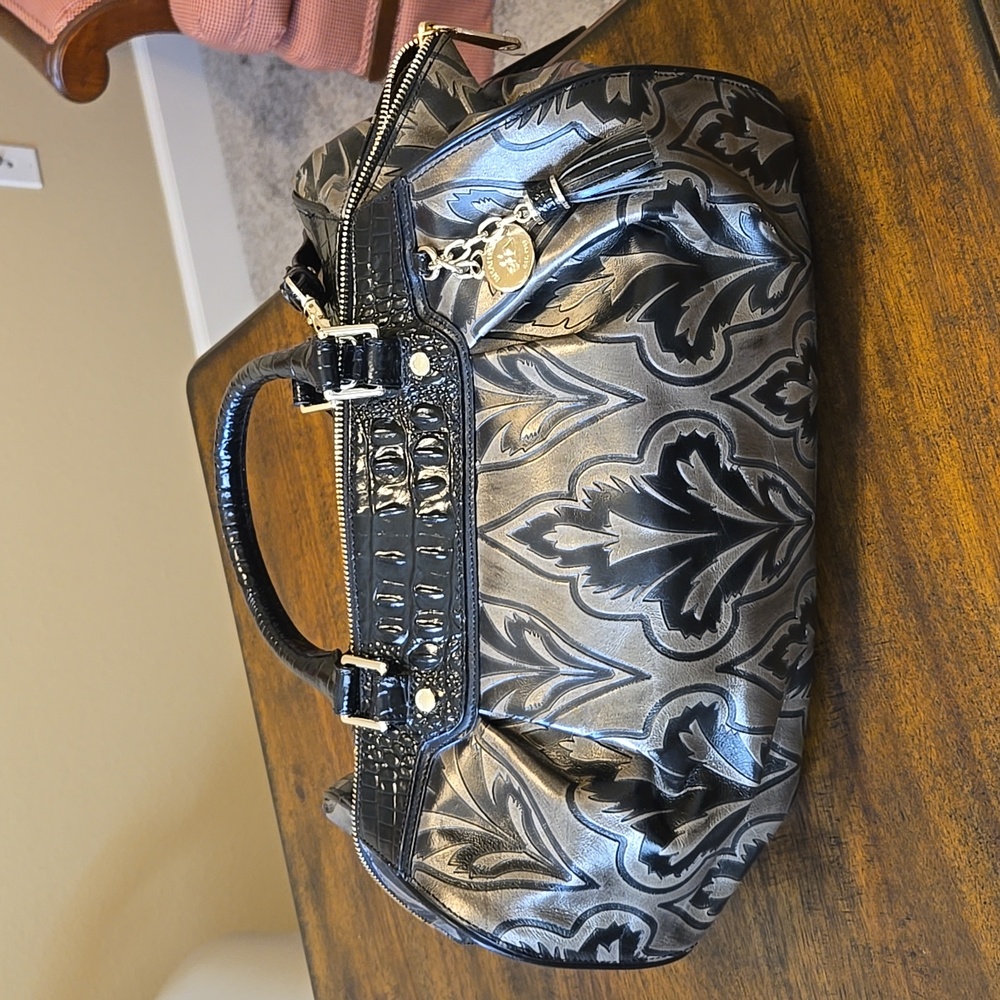 BRAHMIN large tote black/grey - Picture 8 of 9